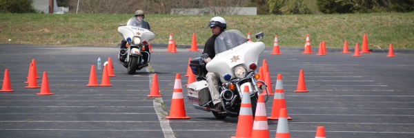 Sheriff's Officer Motorcycle Certification Test Obstacles